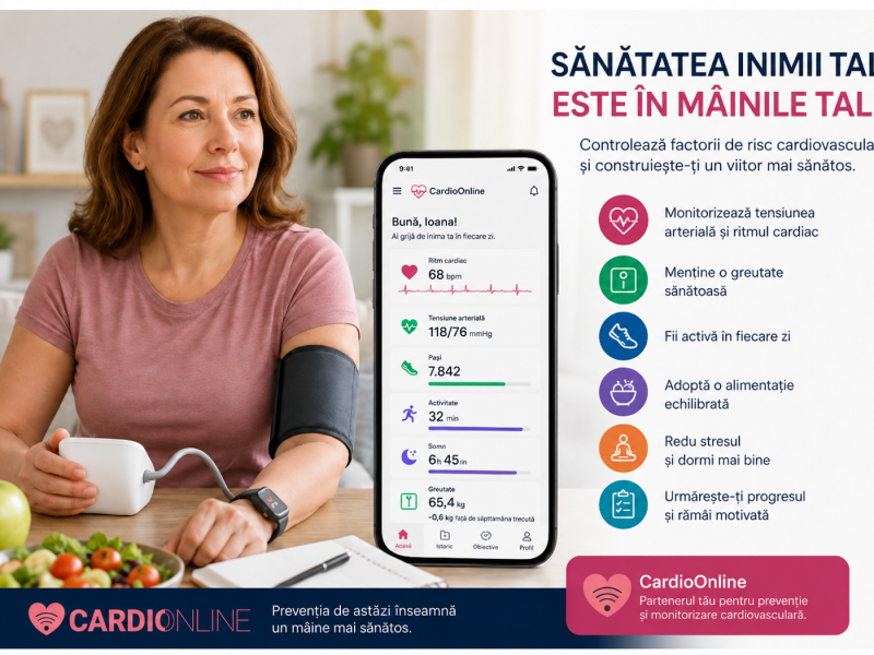 Bolile cardiovasculare reprezintă principala cauză de mortalitate la femei, însă majoritatea factorilor de risc pot fi controlați. Acest articol explică importanța monitorizării tensiunii arteriale, greutății corporale, activității fizice și a altor factori implicați în sănătatea cardiovasculară feminină.
